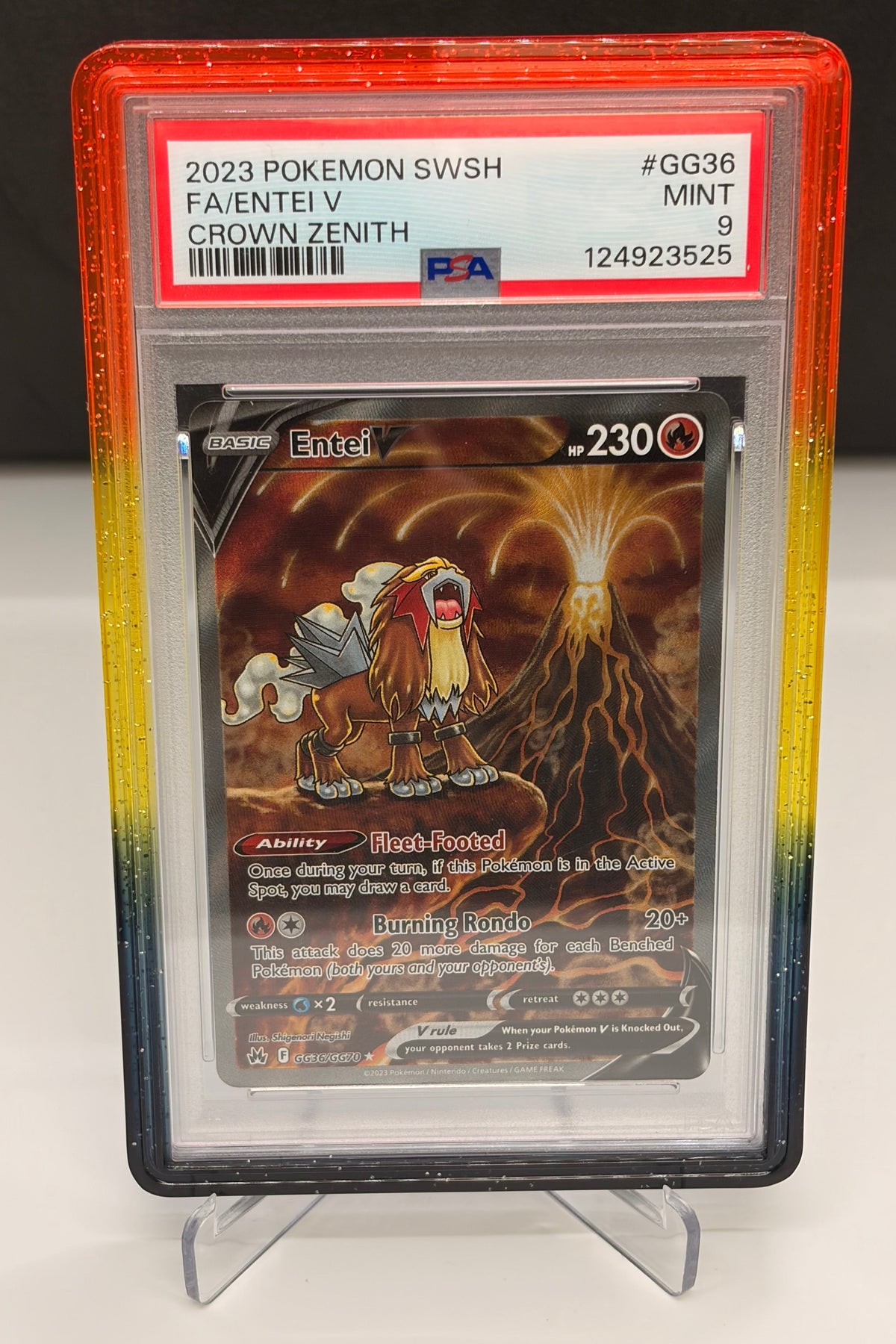 PSA 9 Entei V GG36/GG70 - Crowth Zenith - Trainer Gallery