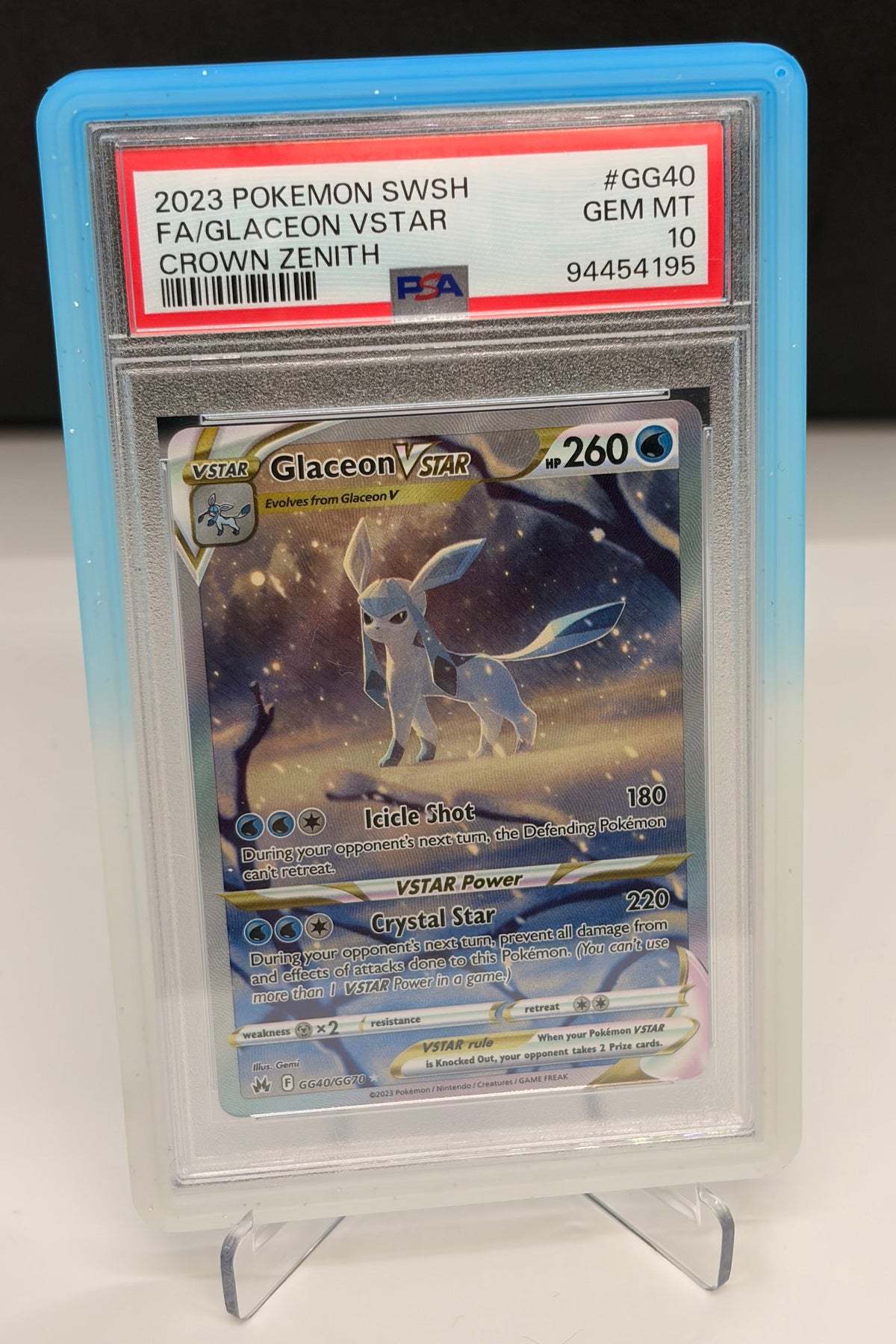 PSA 10 Glaceon GG40/GG70 - Crowth Zenith - Trainer Gallery