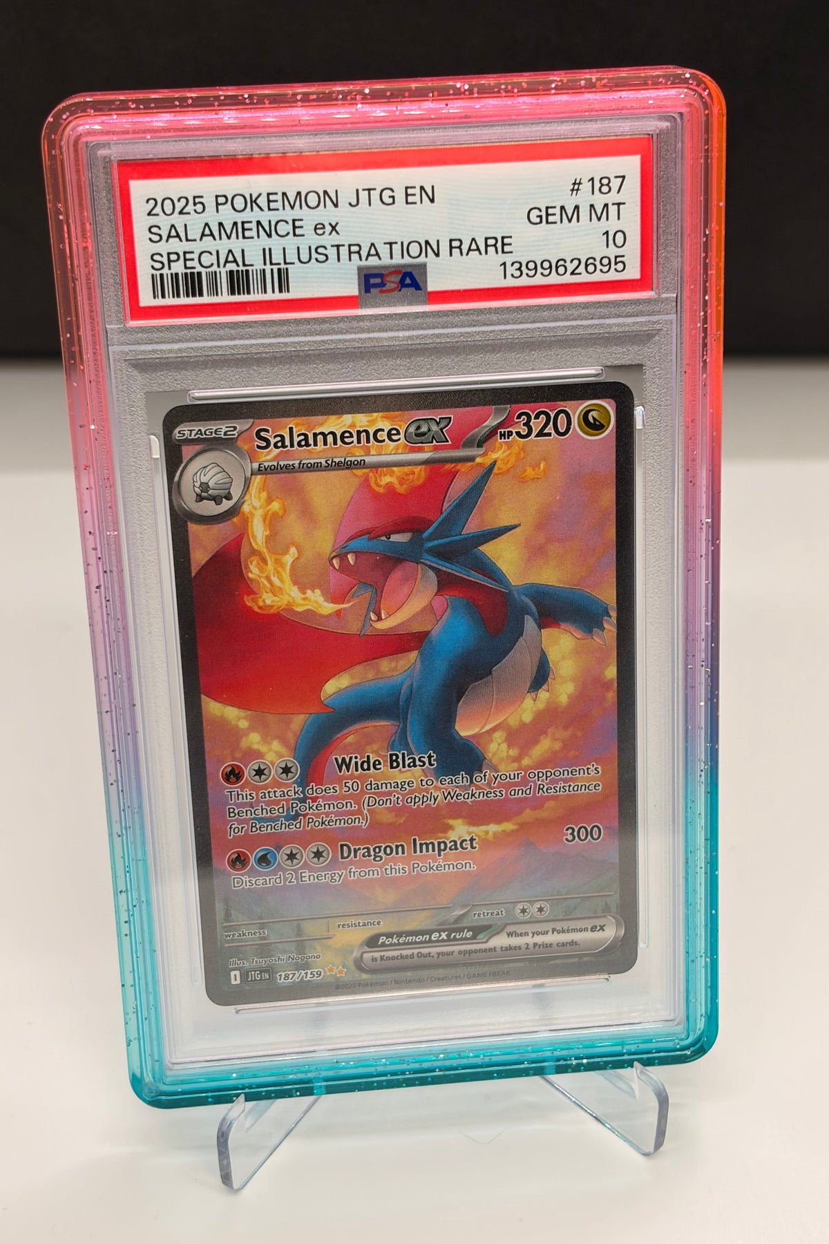PSA 10 Salamence EX 187/159 - Journey Together - Special Illustration Rare