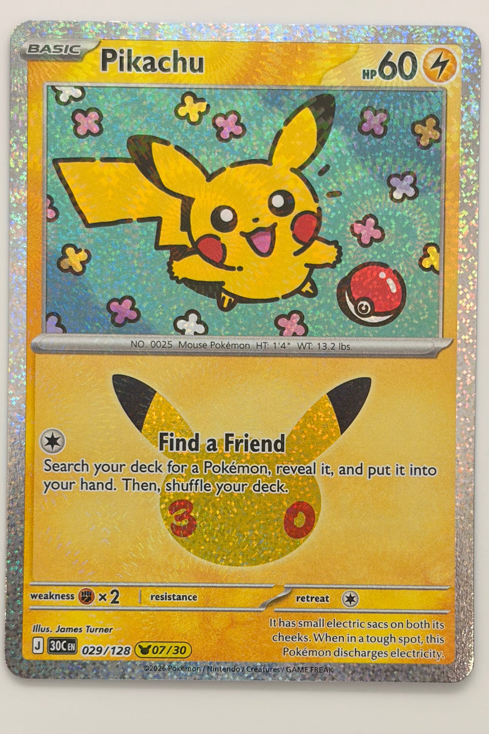 029/128 Pikachu - Pikachu Rare