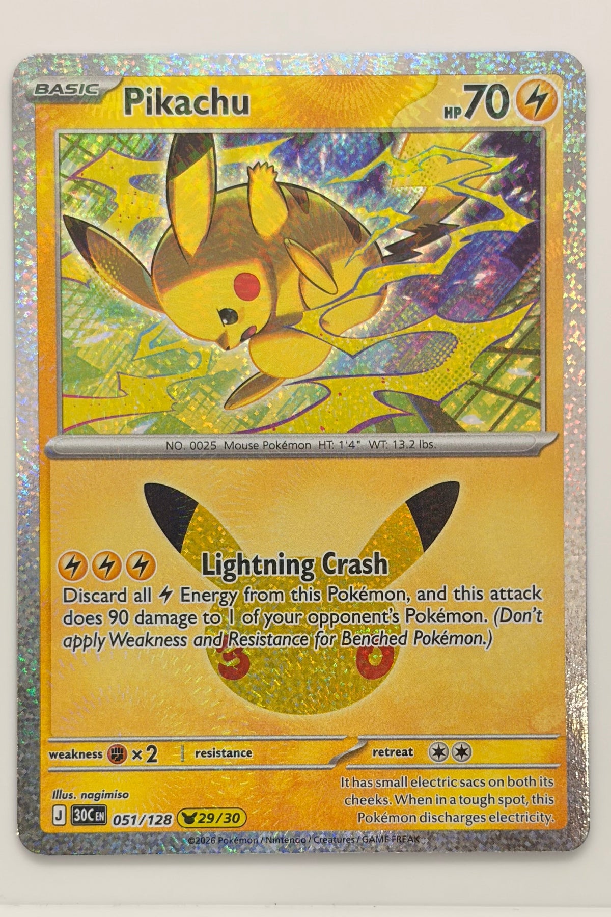051/128 Pikachu - Pikachu Rare