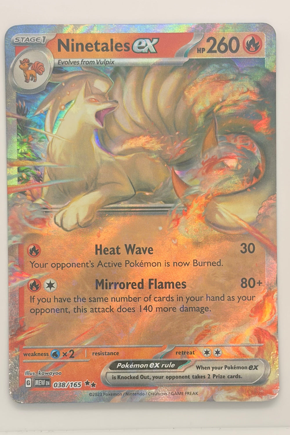 038/165 Ninetales ex - Double Rare LP