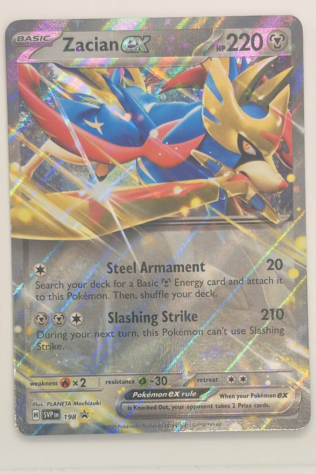 Zacian EX SVP 198 -  Black Star Promo NM