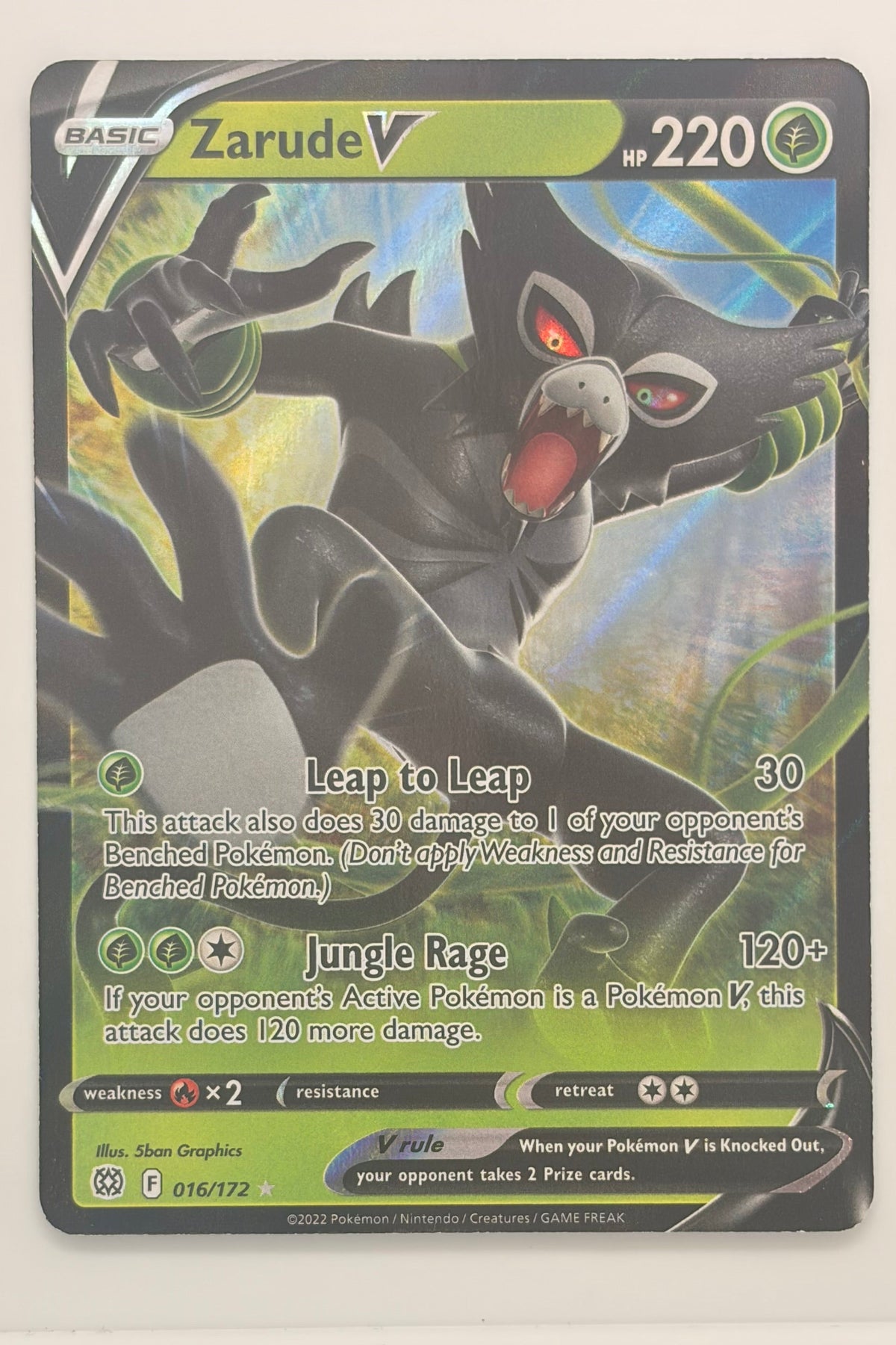 016/172 Zarude V - Rare Holo V