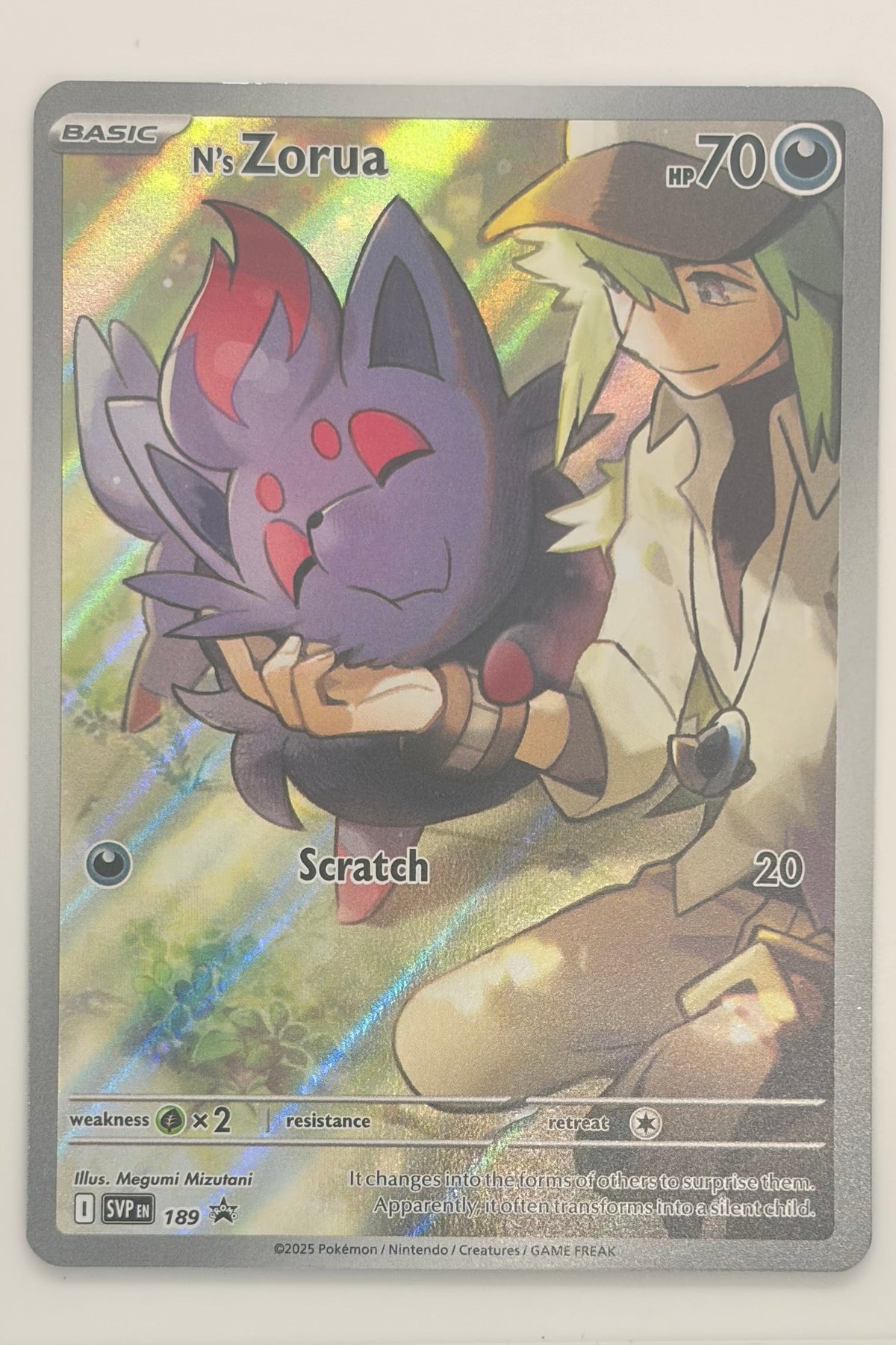 N's Zorua EX SVP189 -  Black Star Promo NM