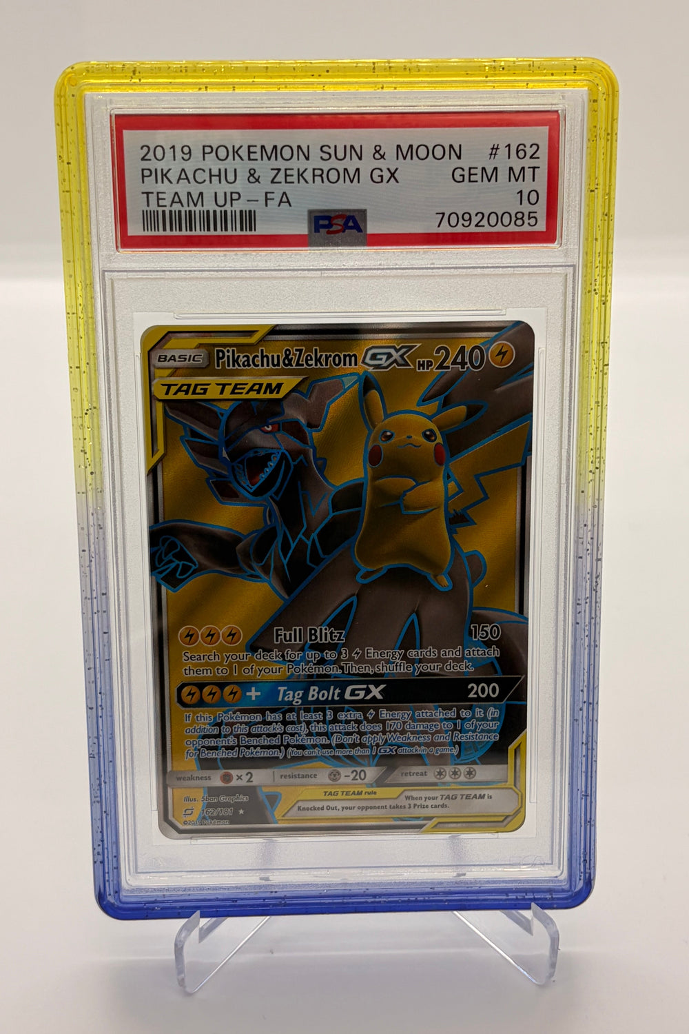 PSA 10 Pikachu & Zekrom GX 162/181 - Team Up - Full Art Rare