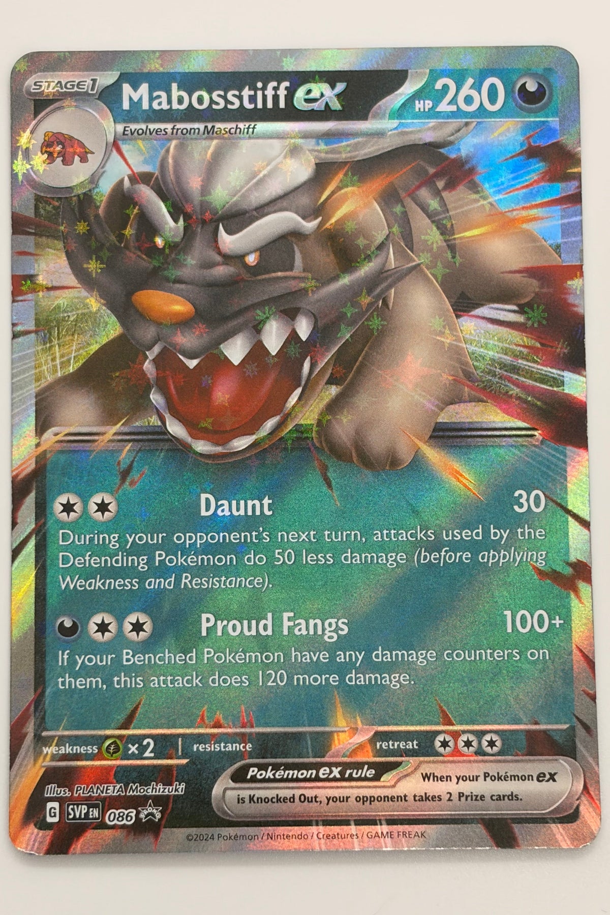 Mabosstiff EX SVP 086 -  Black Star Promo NM