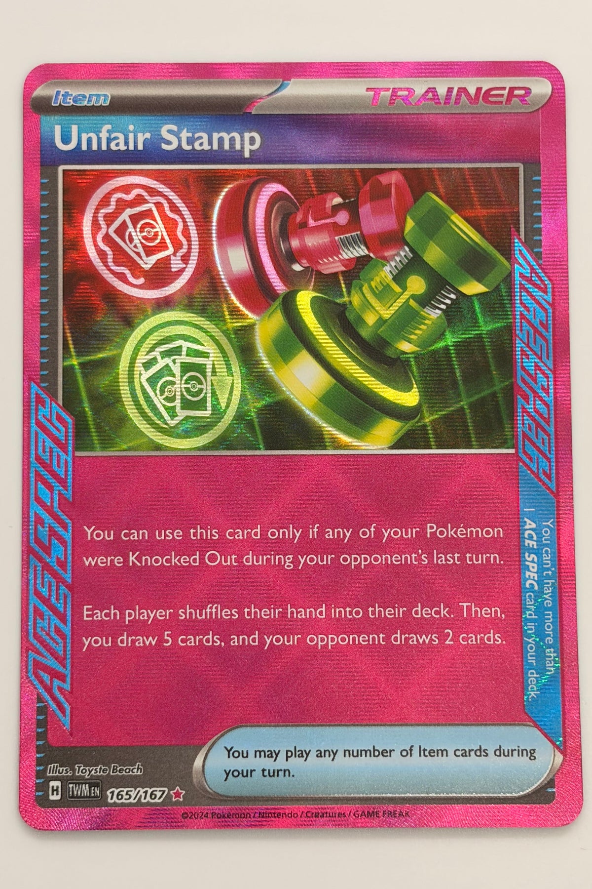 165/167 Unfair Stamp - ACE SPEC Rare LP