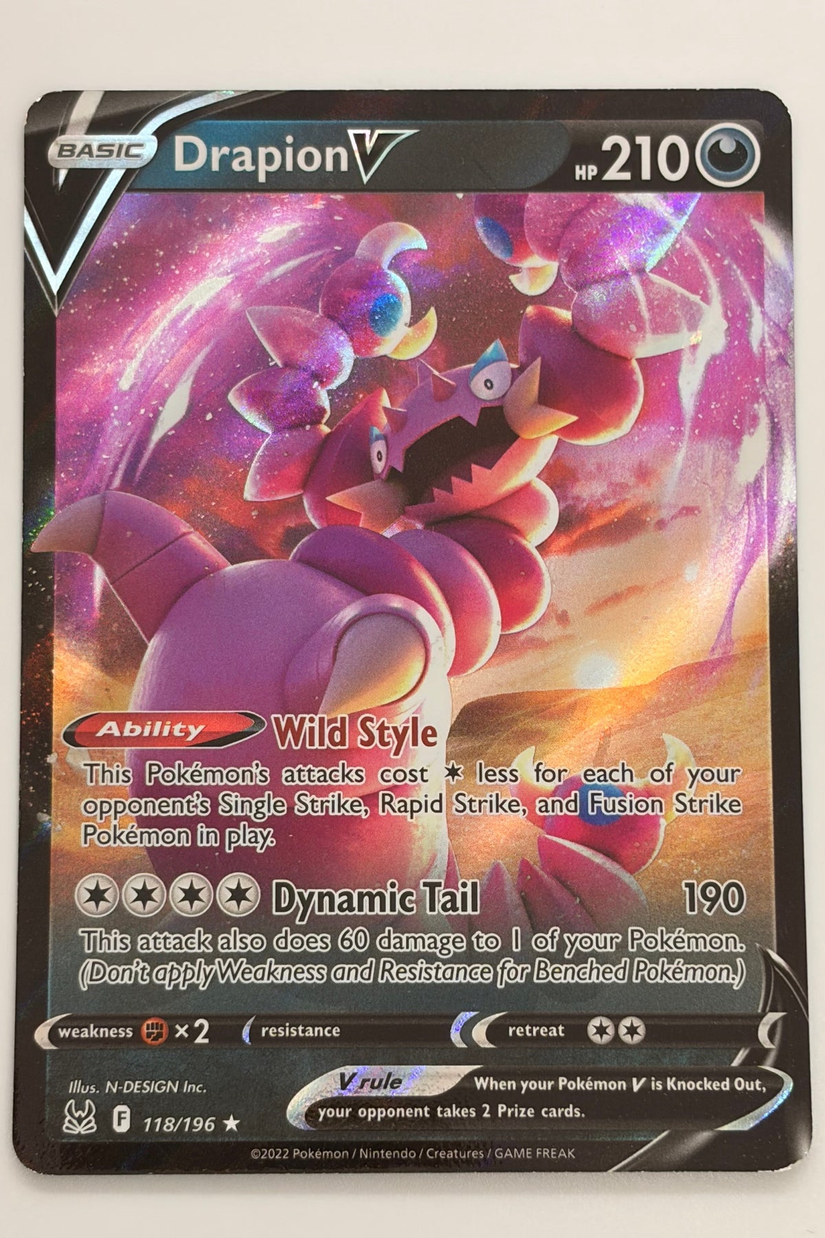 118/196 Drapion V - Holo Rare V