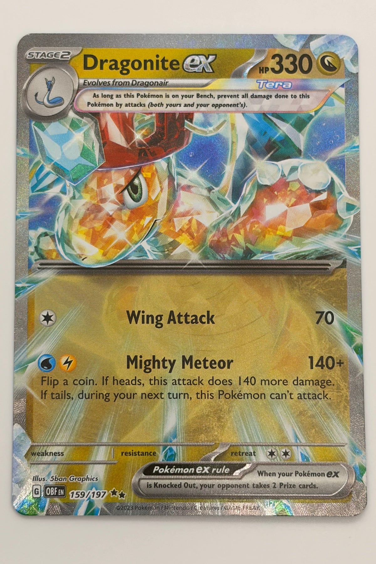 159/197 Dragonite ex - Double Rare LP