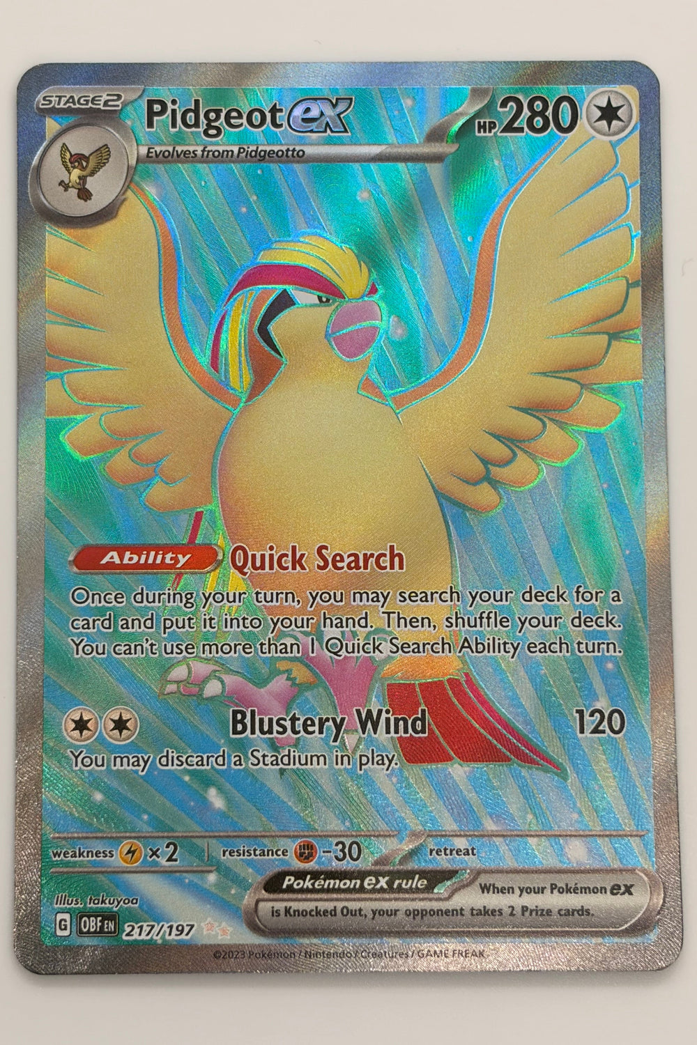 217/197 Pidgeot ex - Ultra Rare
