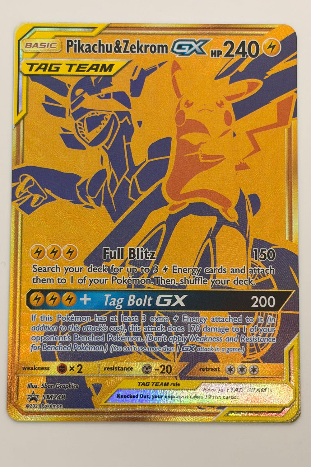 Pikachu & Zekrom GX SM248 Sun & Moon Promo NM