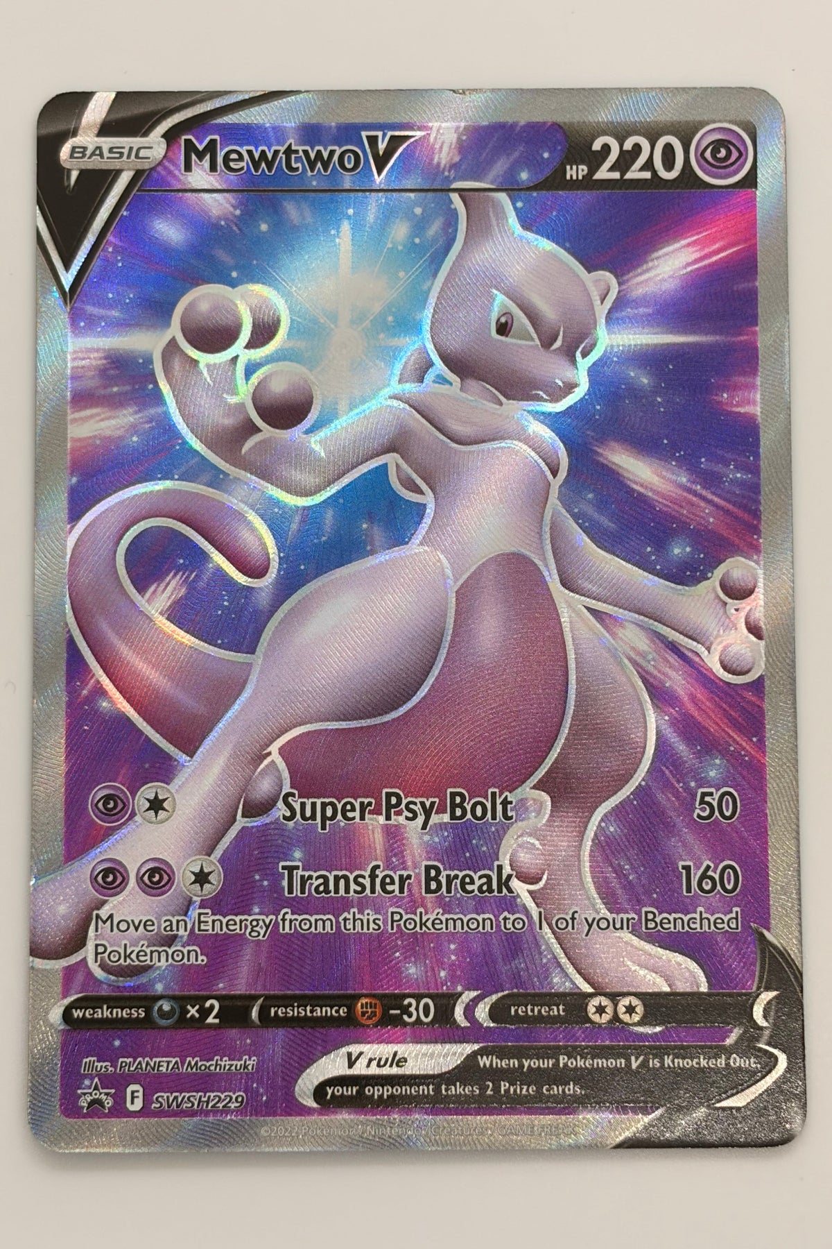 Mewtwo V- SWSH229 - Black Star Promo NM