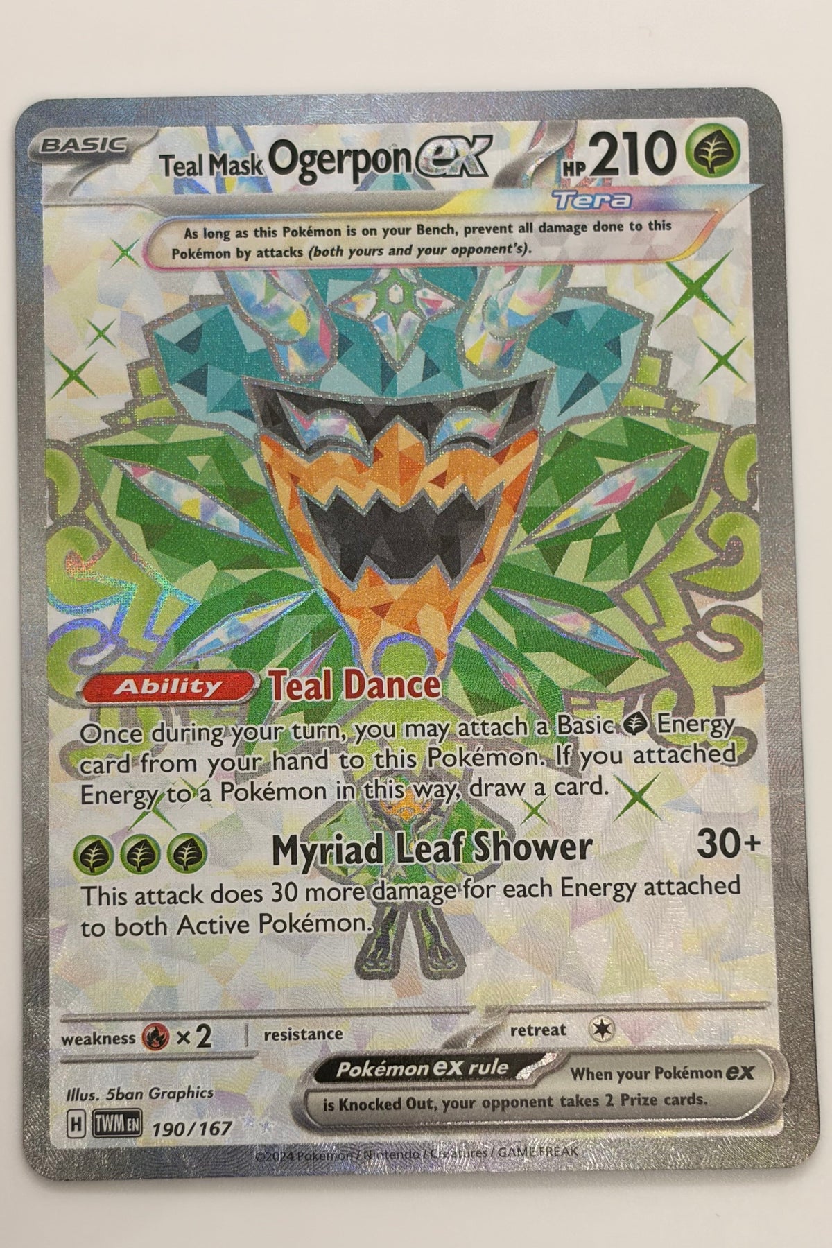 190/167 Teal Mask Ogerpon ex - Ultra Rare