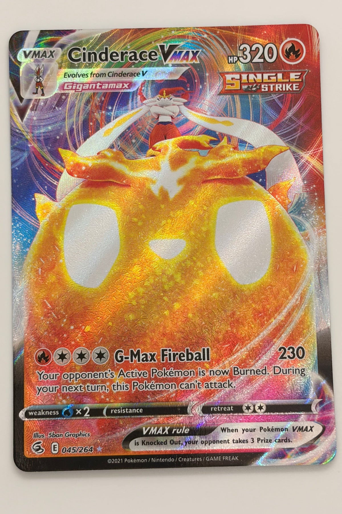 045/264 Cinderace VMAX - Rare Holo VMAX