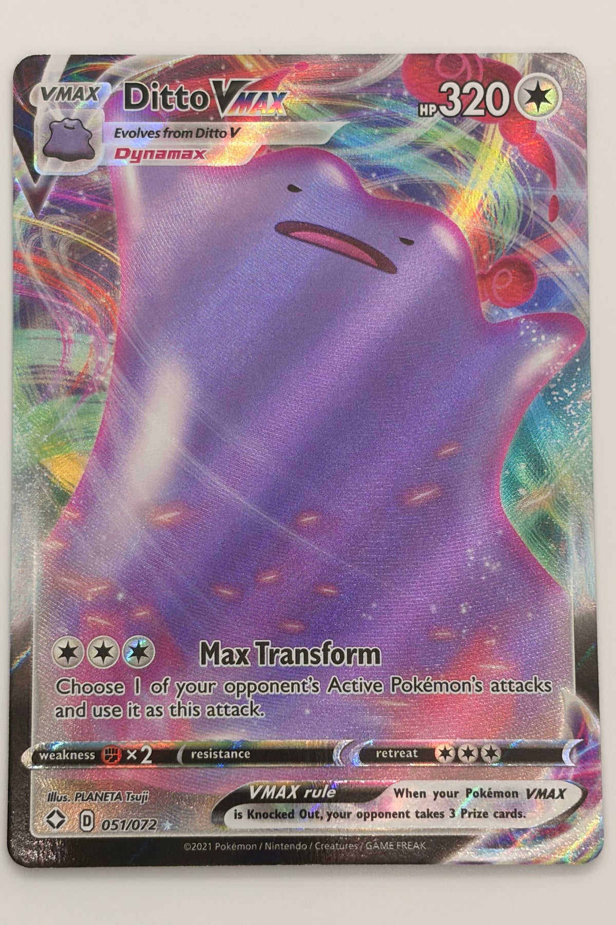051/072 Ditto VMAX - Rare Holo VMAX