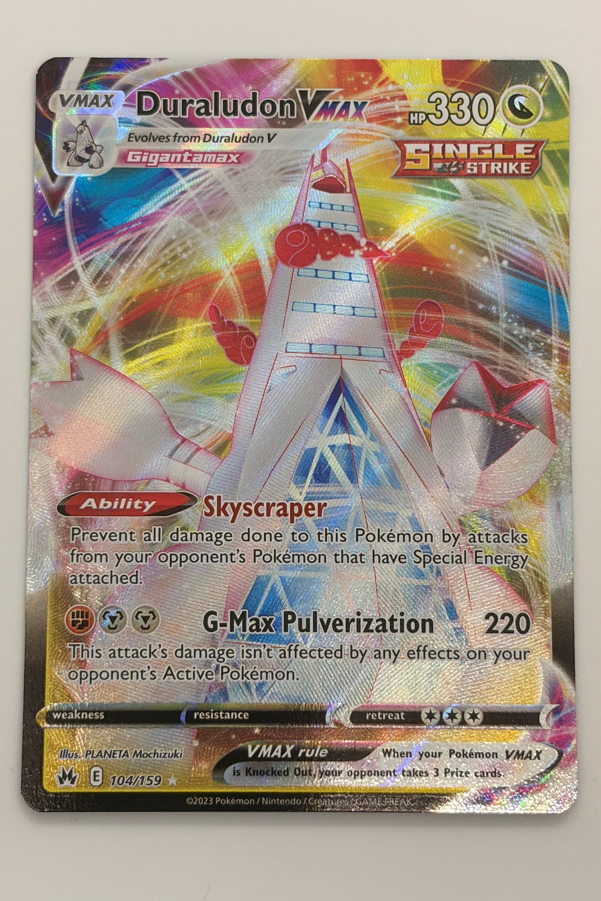 104/159 Duraludon VMAX - Holo Rare VMAX