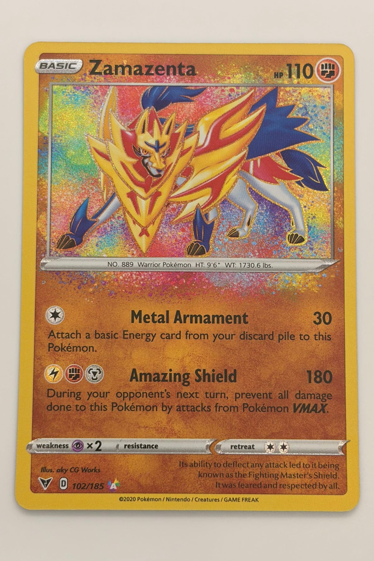 102/185 Zamazenta - Amazing Rare