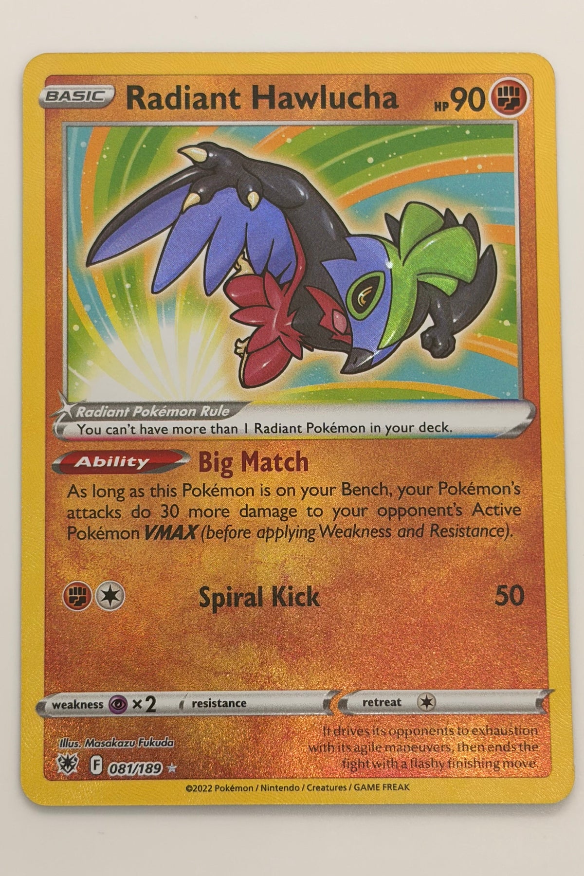 081/189 Radiant Hawlucha - Rare Radiant
