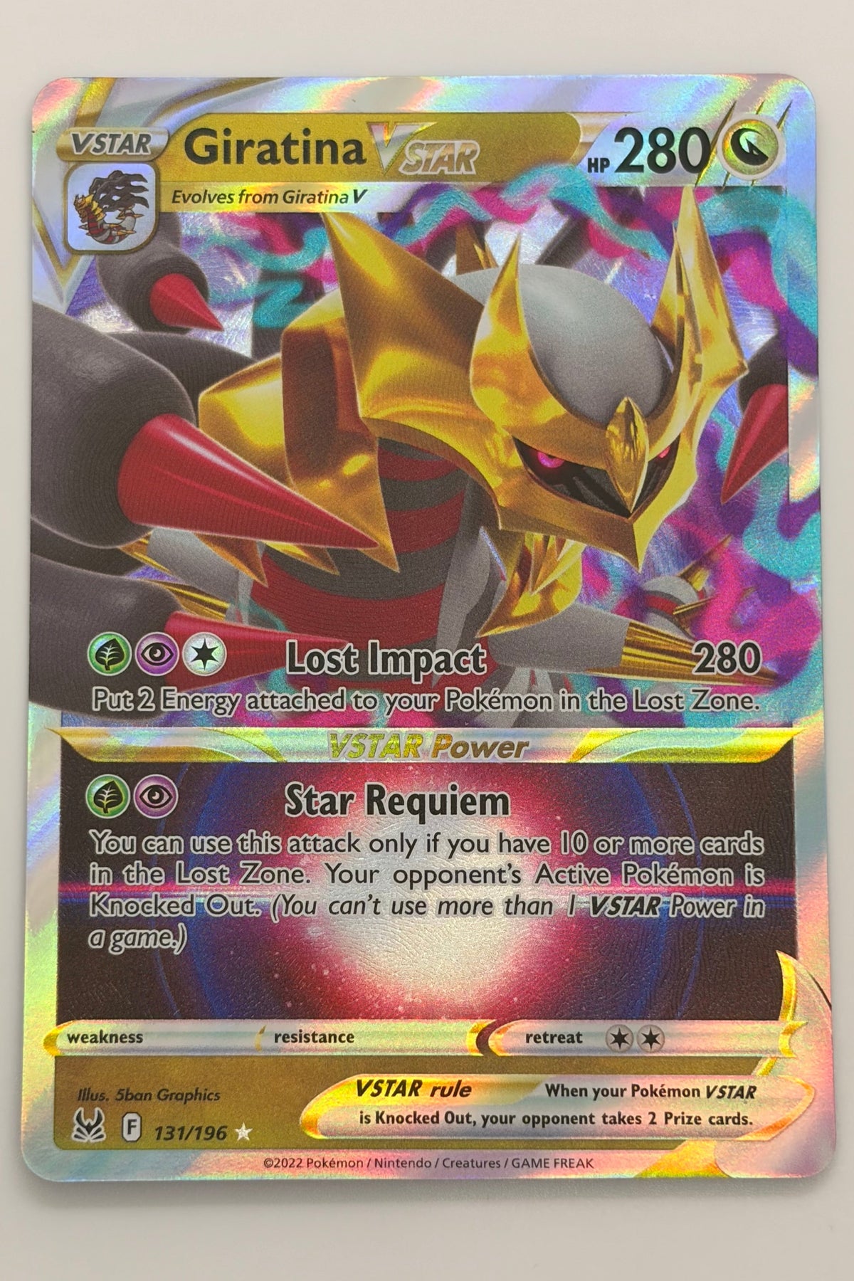 131/196 Giratina VSTAR - Holo Rare VSTAR