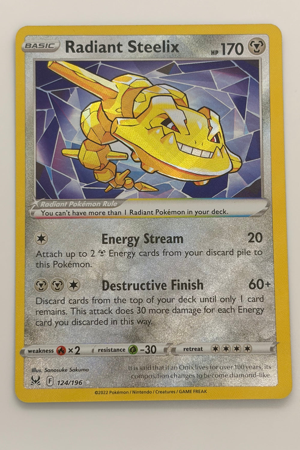 124/196 Radiant Steelix - Radiant Rare