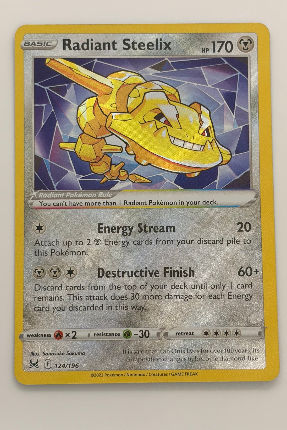 124/196 Radiant Steelix - Radiant Rare