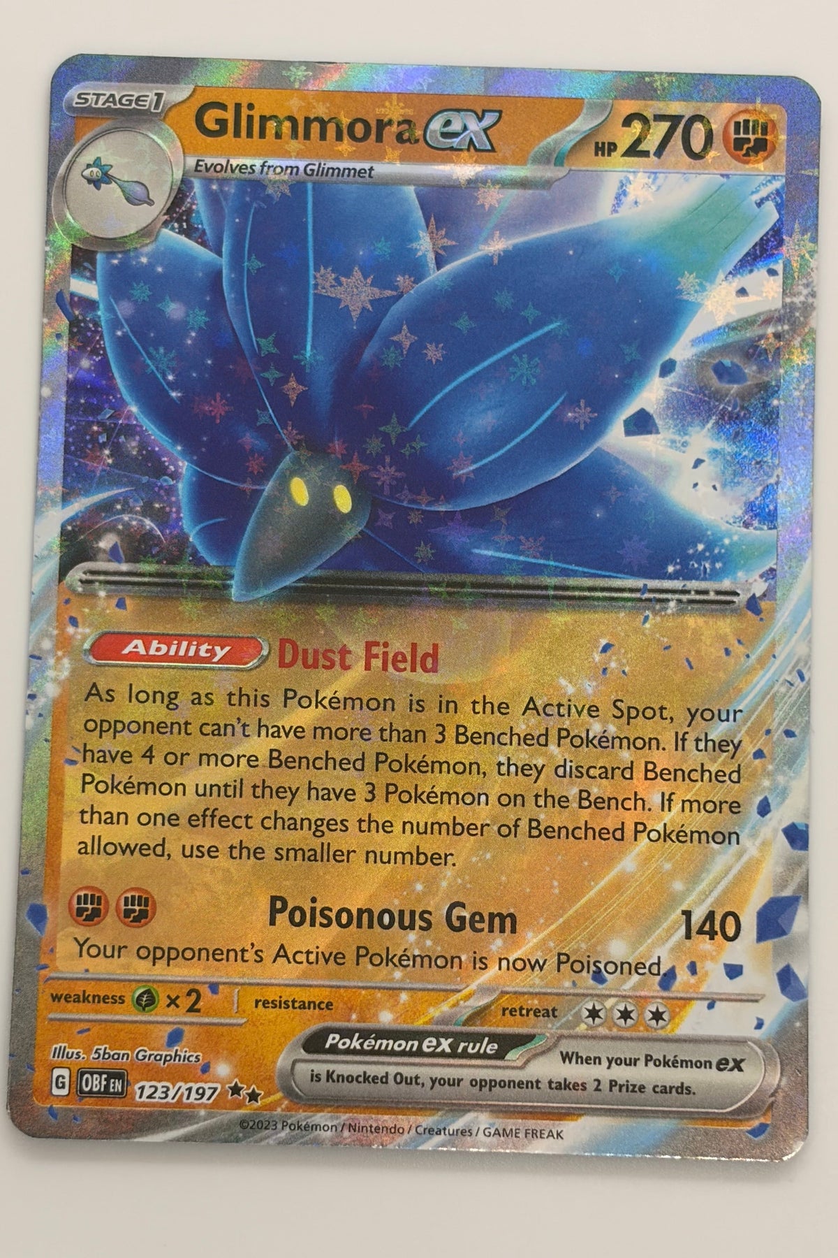 123/197 Glimmora ex - Double Rare