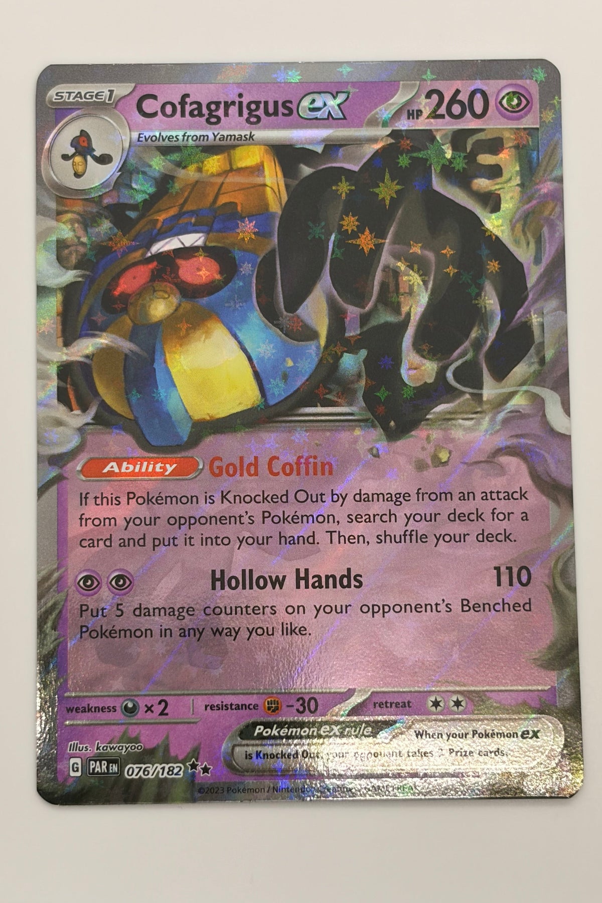 076/182 Cofagrigus ex - Double Rare