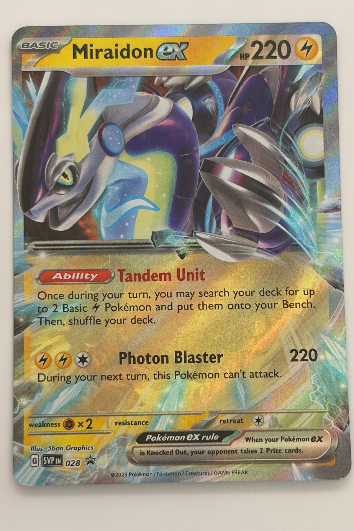 Miraidon EX SVP 028 -  Black Star Promo NM