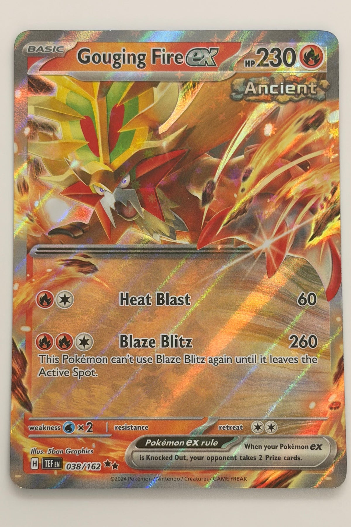 038/162 Gouging Fire ex - Double Rare