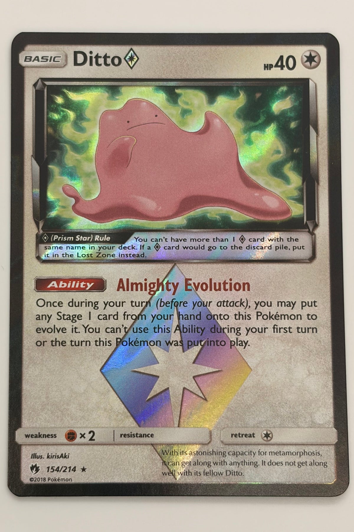 154 / 214 Ditto Prism Star-Holo Rare