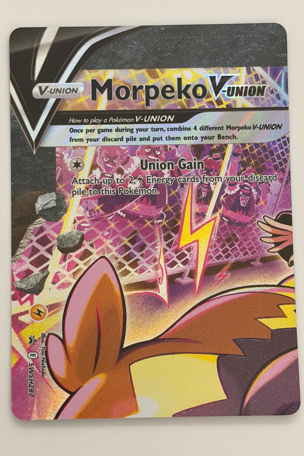 Morpeko V-Union 4 Card Set SWSH287 SWSH288 SWSH289 SWSH290 - Sword & Shield - Black Star Promo