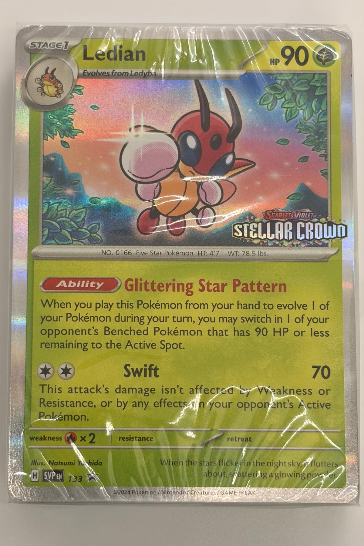 Ledian (Prerelease) SVP133 - Stellar Crown - Black Star Promo Sealed NM