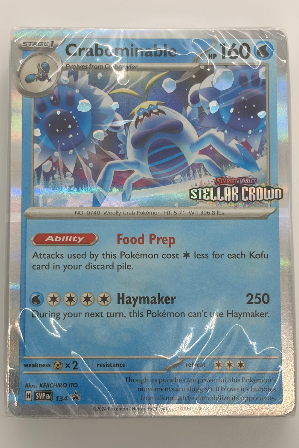 Crabominable (Prerelease) SVP134 - Stellar Crown - Black Star Promo Sealed NM