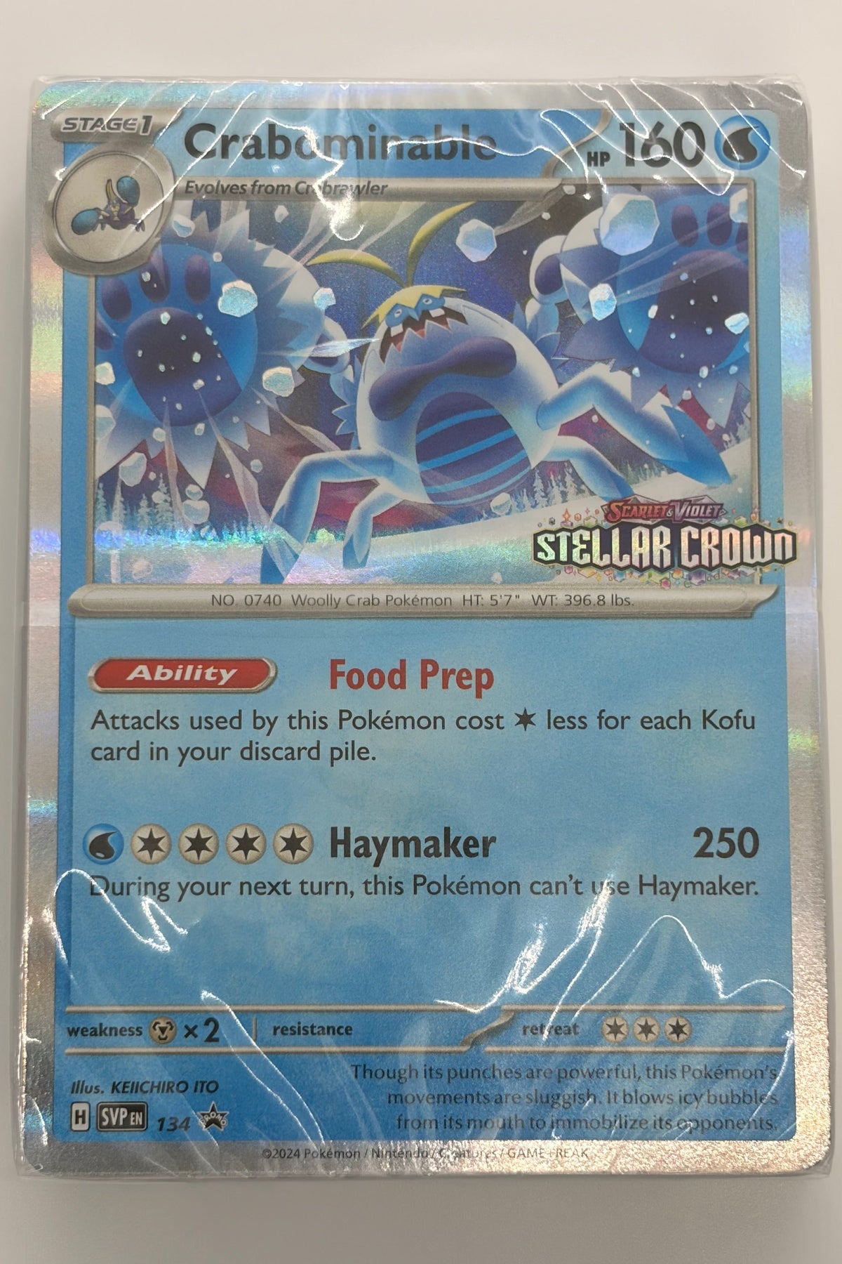 Crabominable (Prerelease) SVP134 - Stellar Crown - Black Star Promo Sealed NM