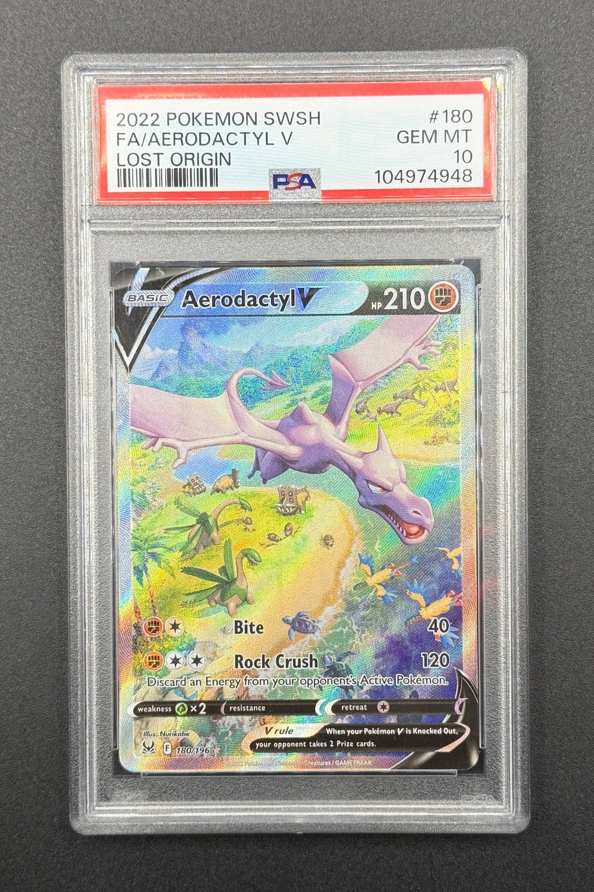 PSA 10 Aerodactyl V 180/196 - Lost Origin
