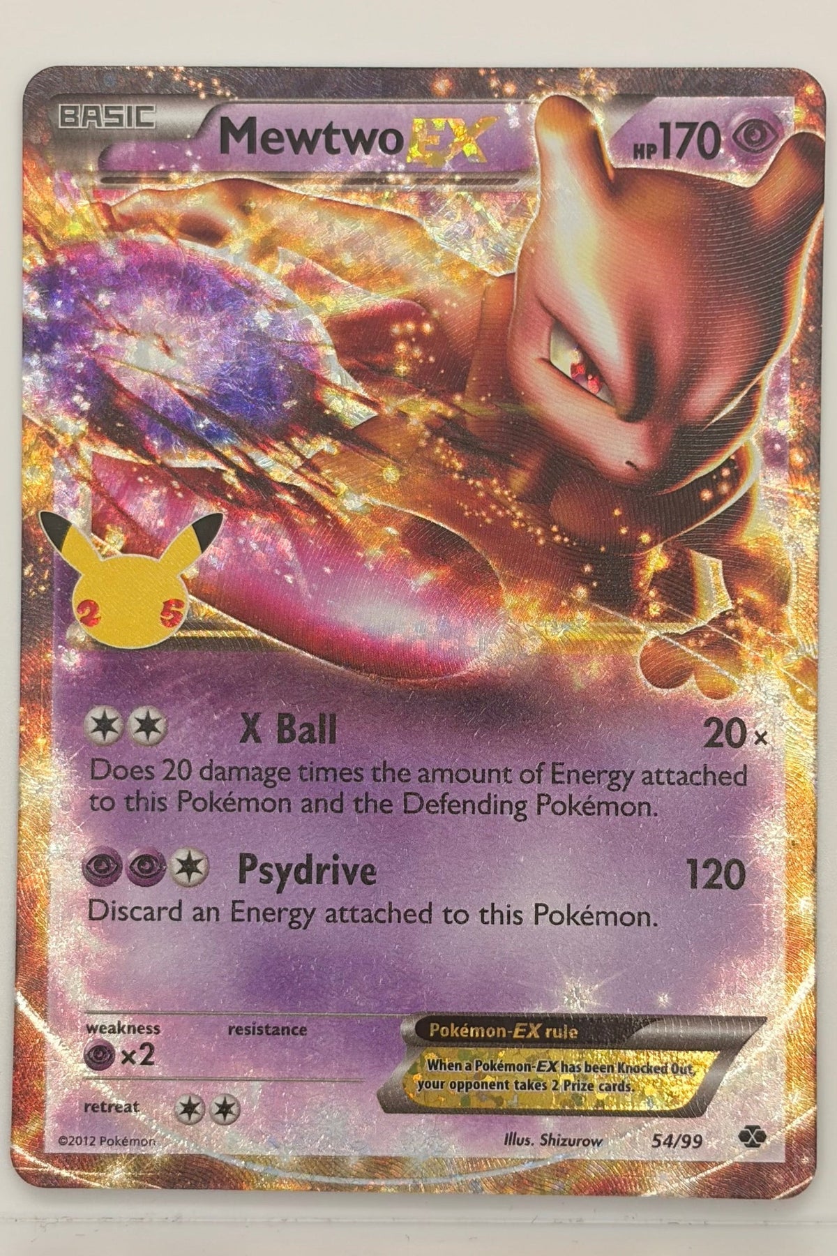 54/99 Mewtwo-EX - Rare Holo