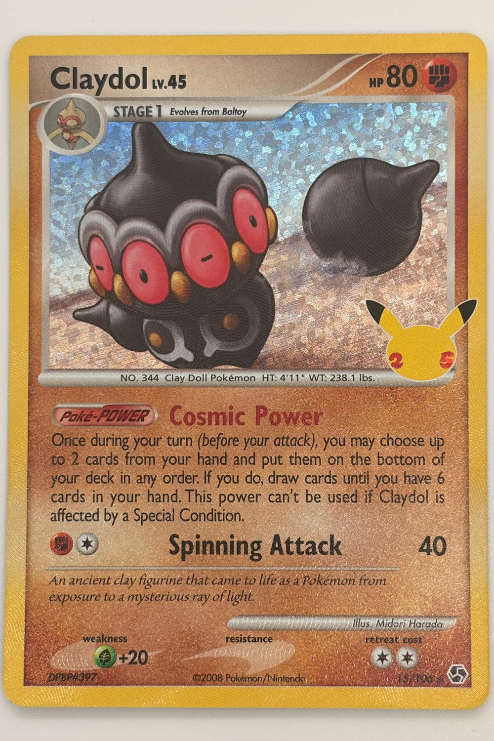 15/106 Claydol - Rare