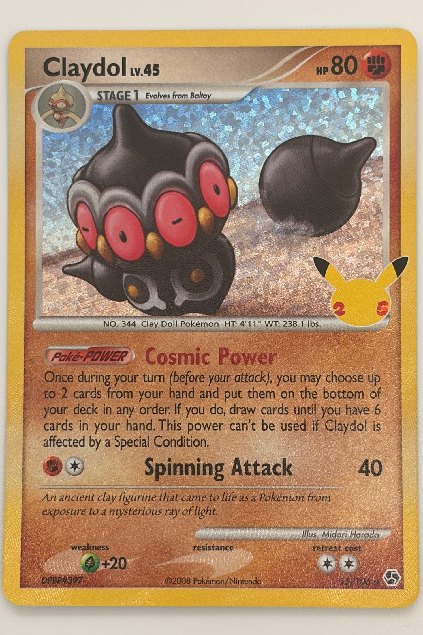 15/106 Claydol - Rare