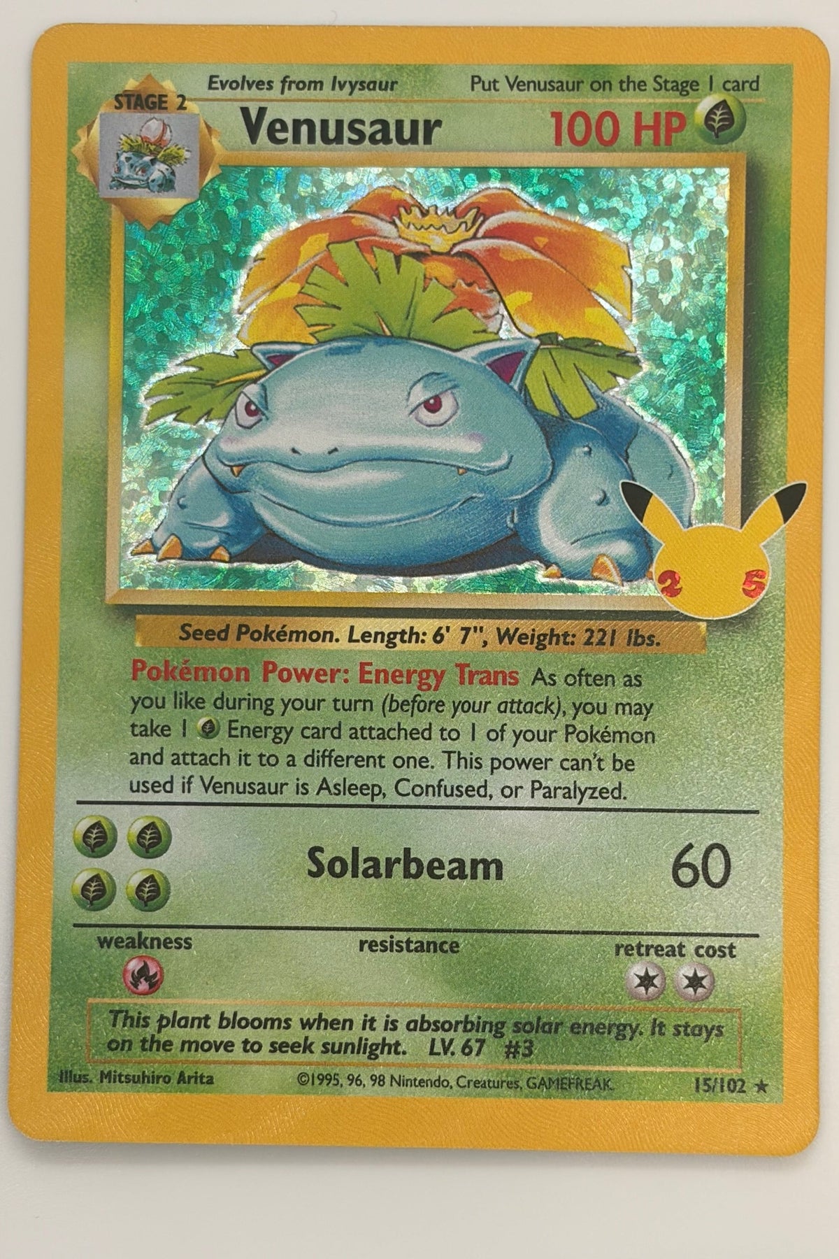 15/102 Venusaur - Rare Holo