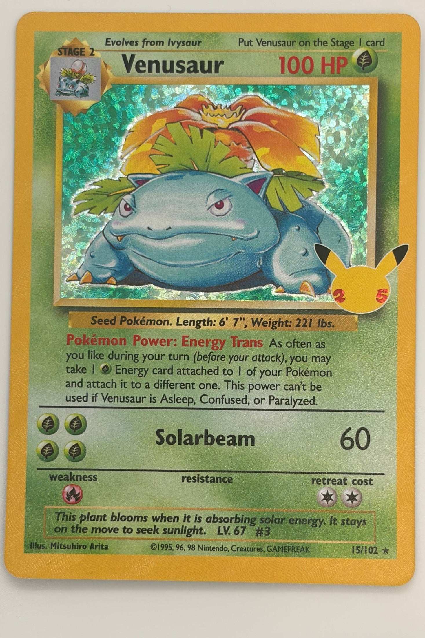 15/102 Venusaur - Rare Holo