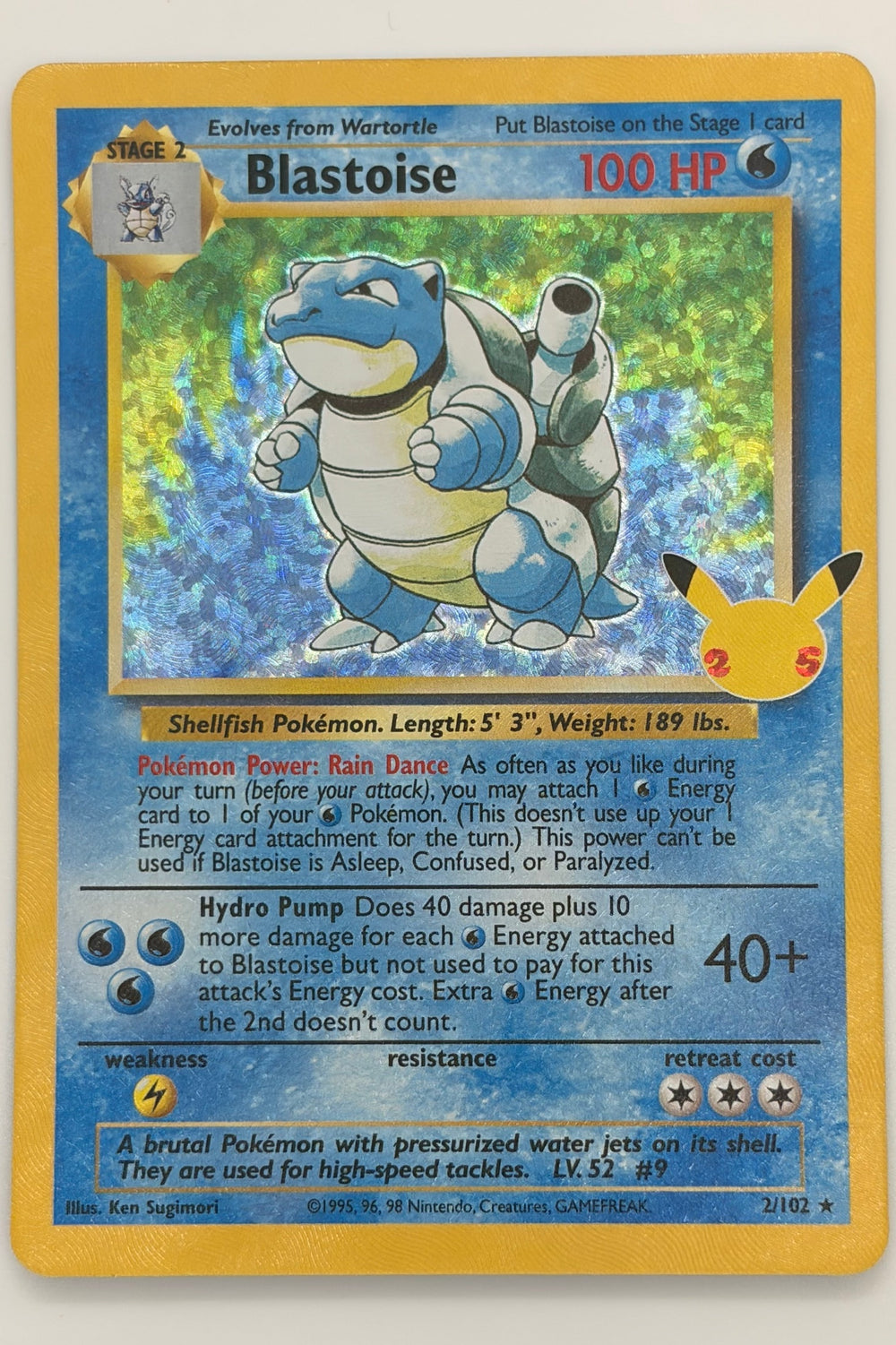 2/102 Blastoise - Rare Holo