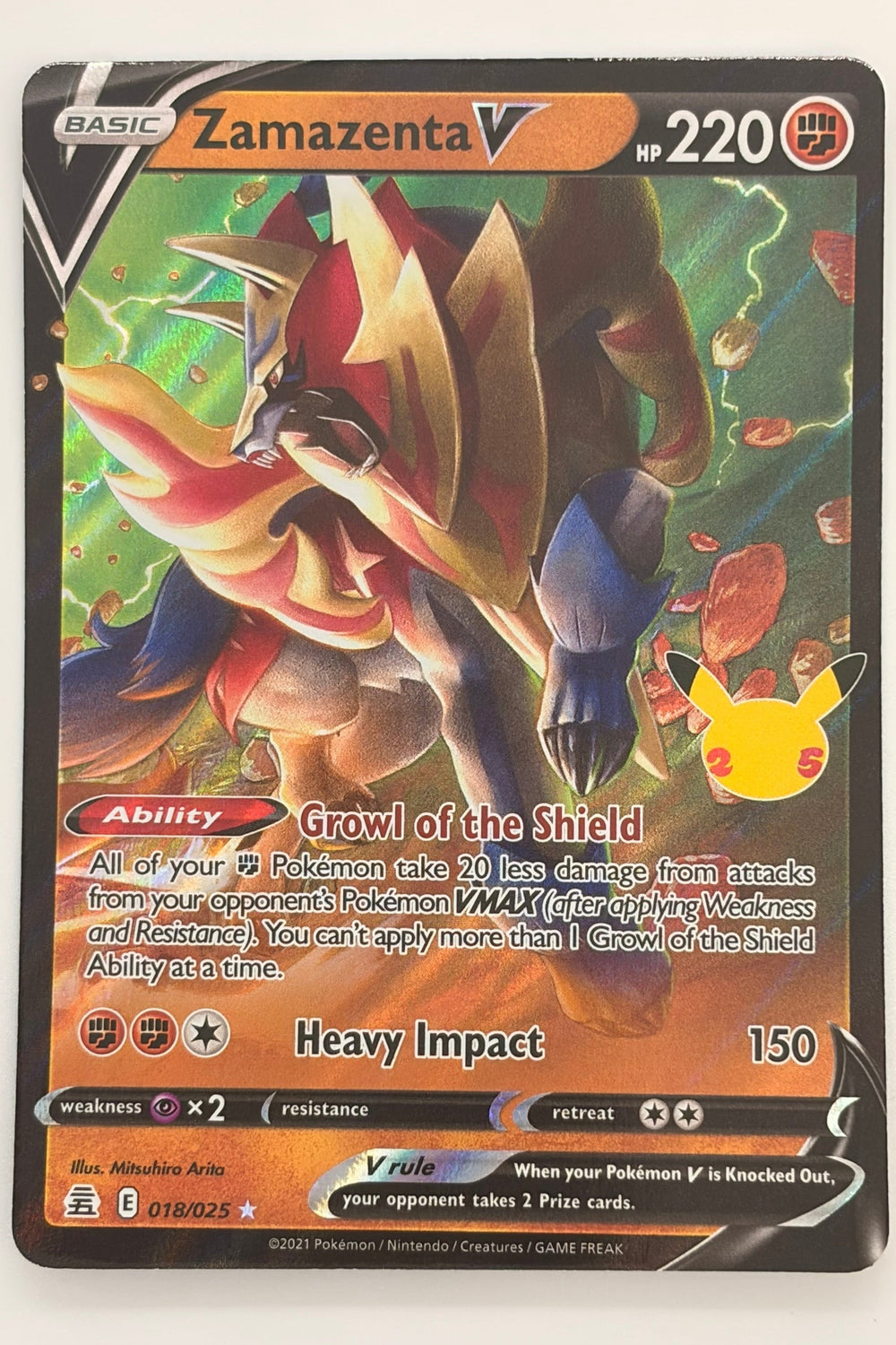 018/025 Zamazenta V - Rare Holo