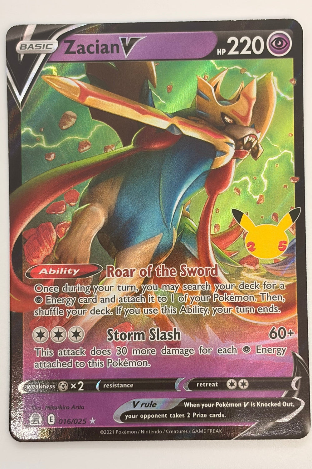 016/025 Zacian V - Rare Holo