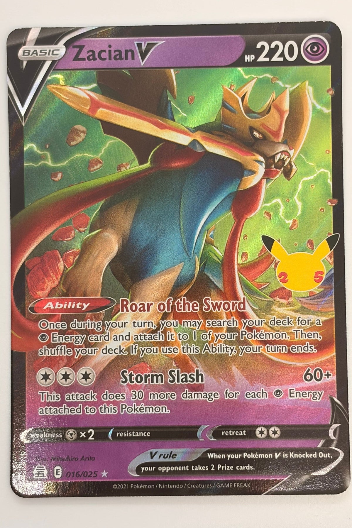 016/025 Zacian V - Rare Holo