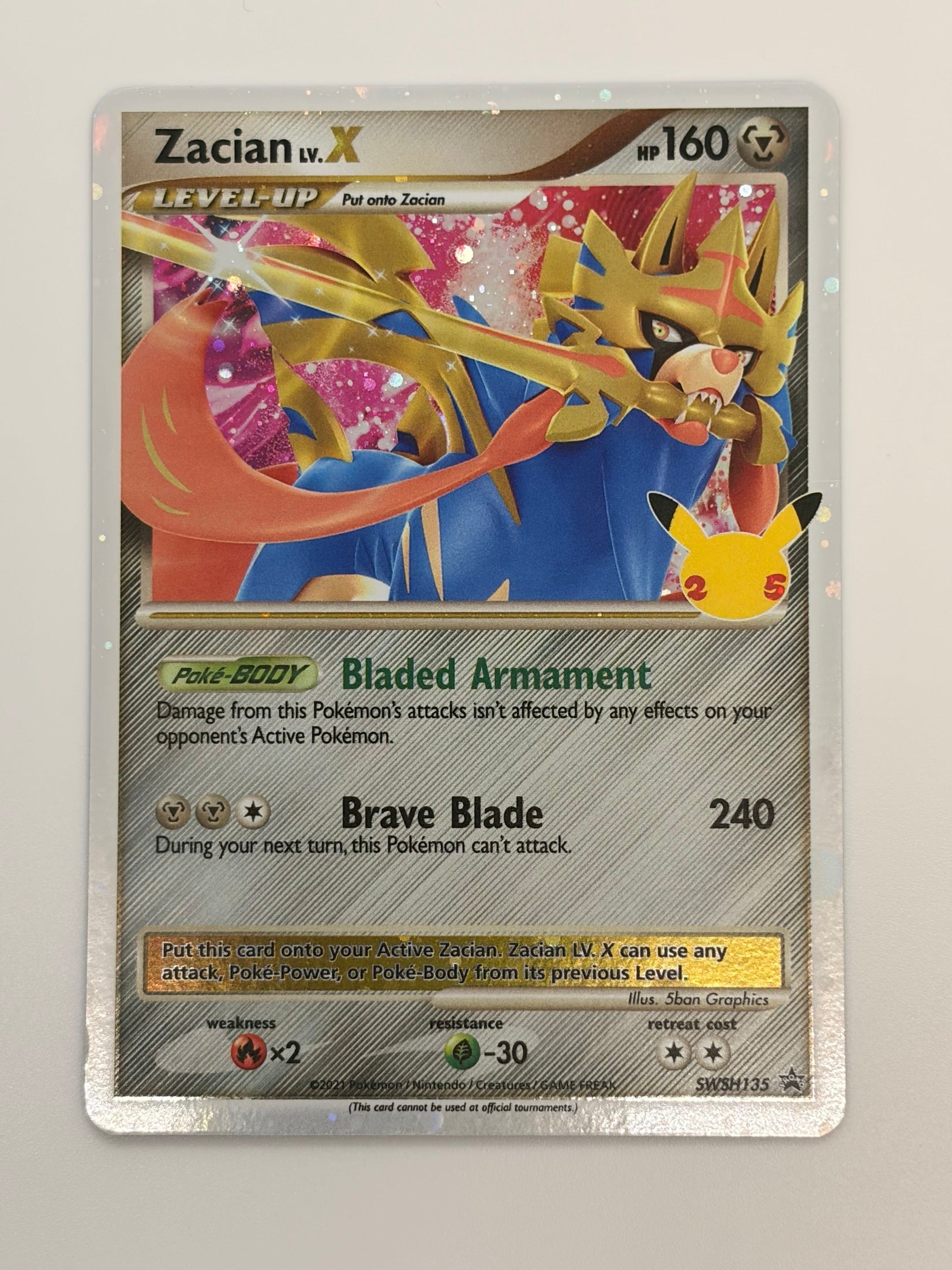 Zacian LV.X SWSH135 SWSH Black Star Promo NM