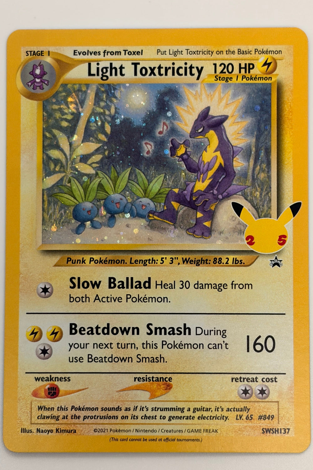 Light Toxtricity SWSH137 Promo Sword & Shield Promo NM