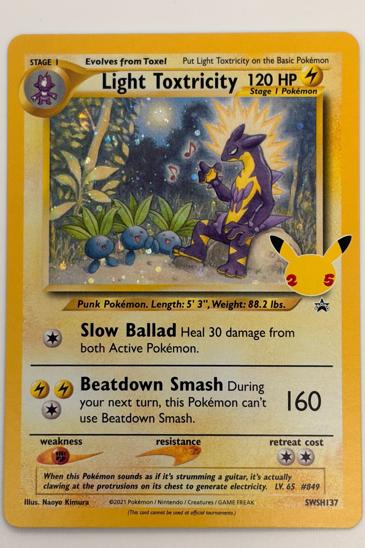 Light Toxtricity SWSH137 Promo Sword & Shield Promo NM