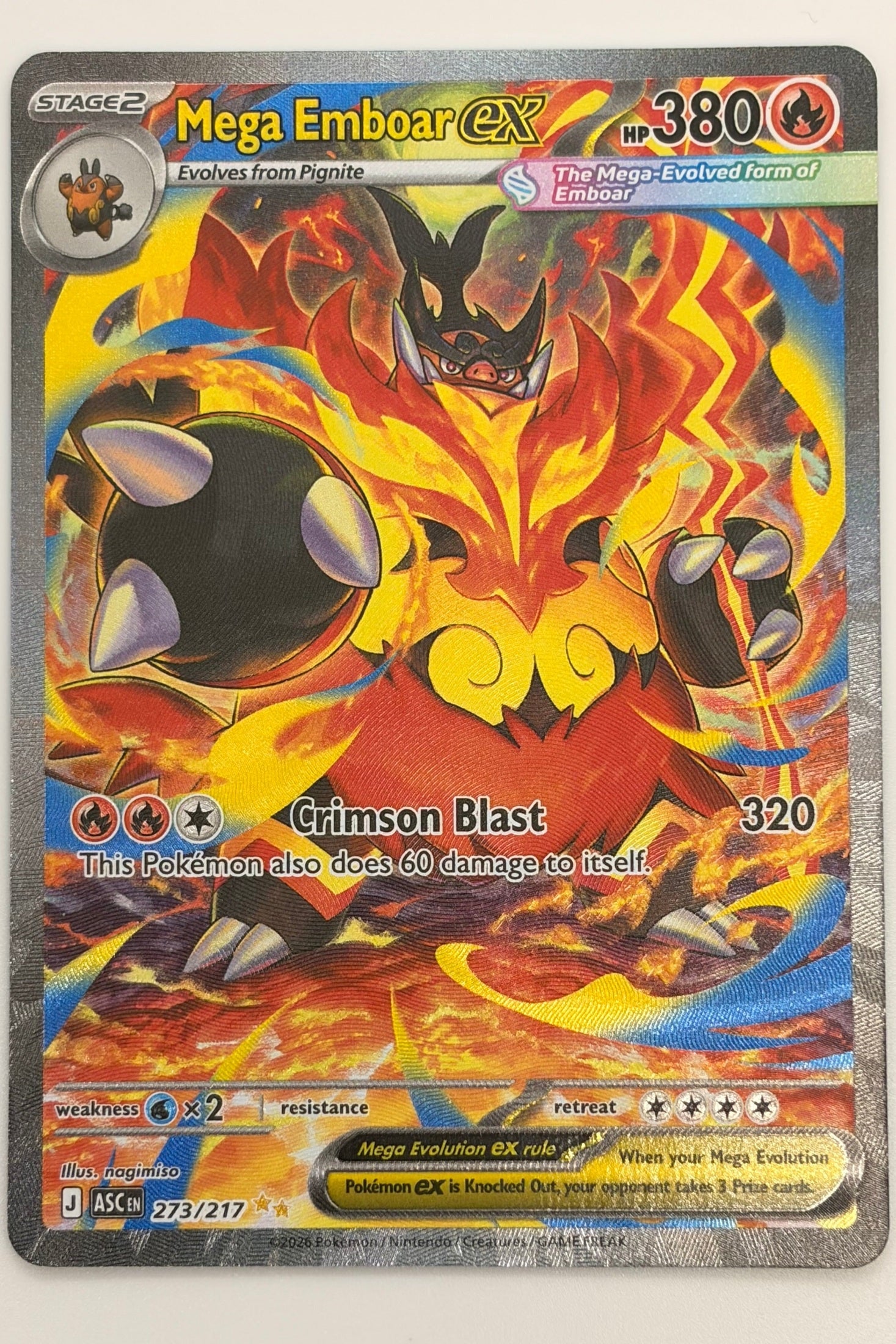 Mega Emboar EX 273/217 Special Illustration Rare NM