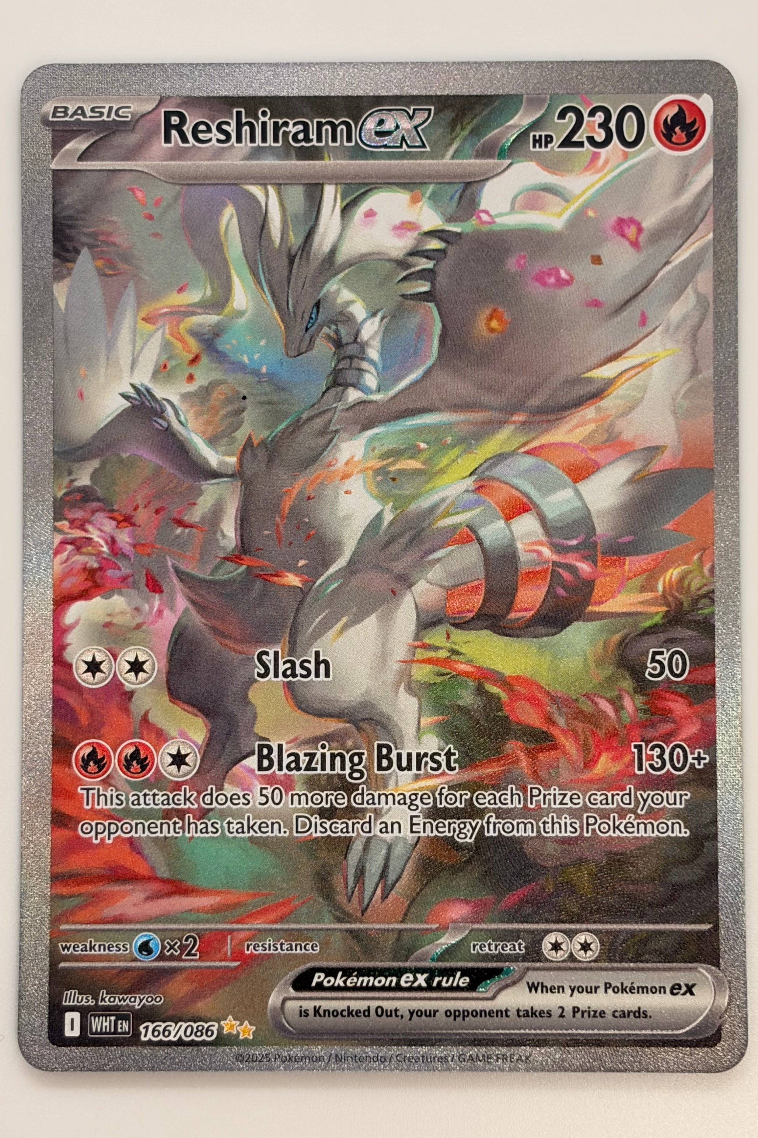 Reshiram ex 166/086 White Flare Special Illustration Rare NM